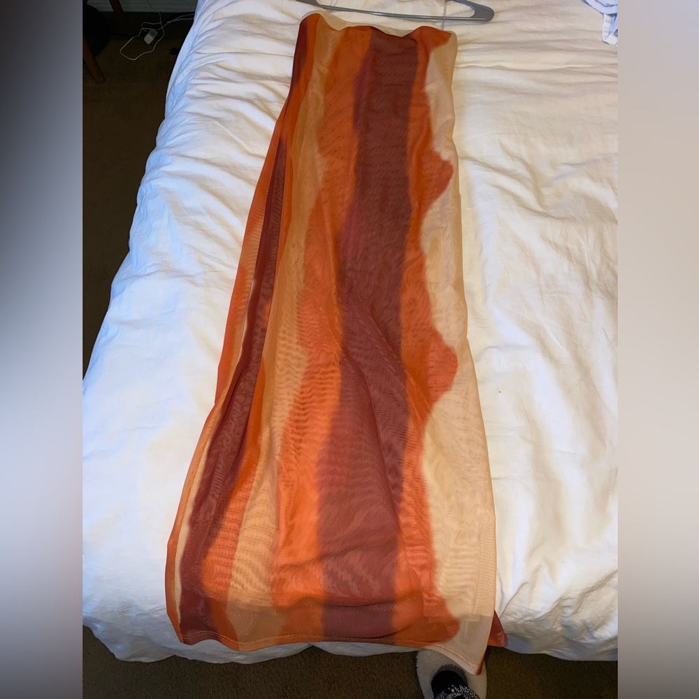 Strapless midi dress